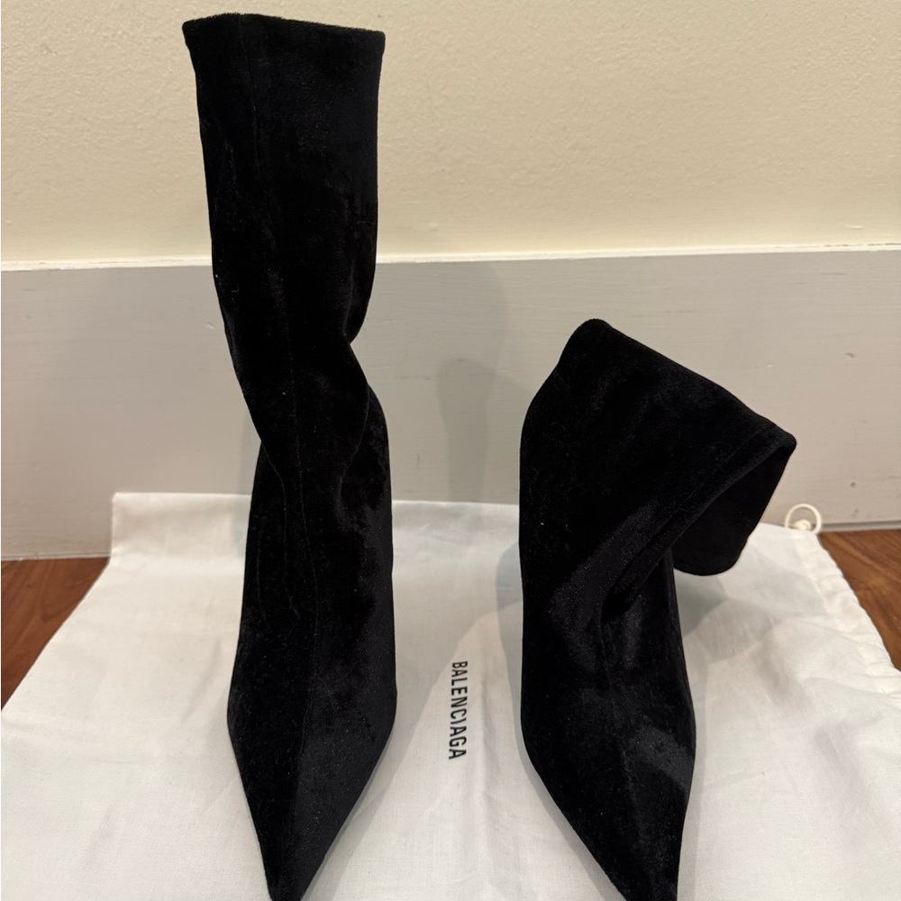 Balenciaga Knife Heeled Ankle Boots Size 37